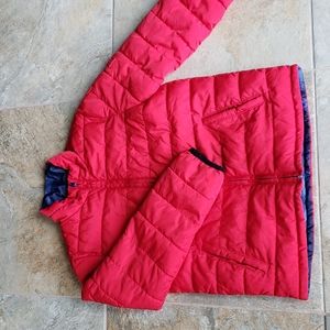 Gap Kids Reversible Jacket.  Red and Blue Camo.  Size Medium.  EUC